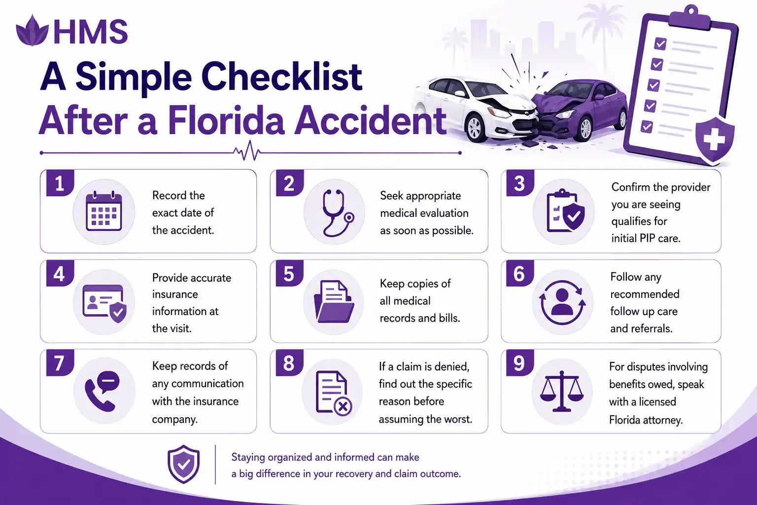 simple checklist after a florida accident